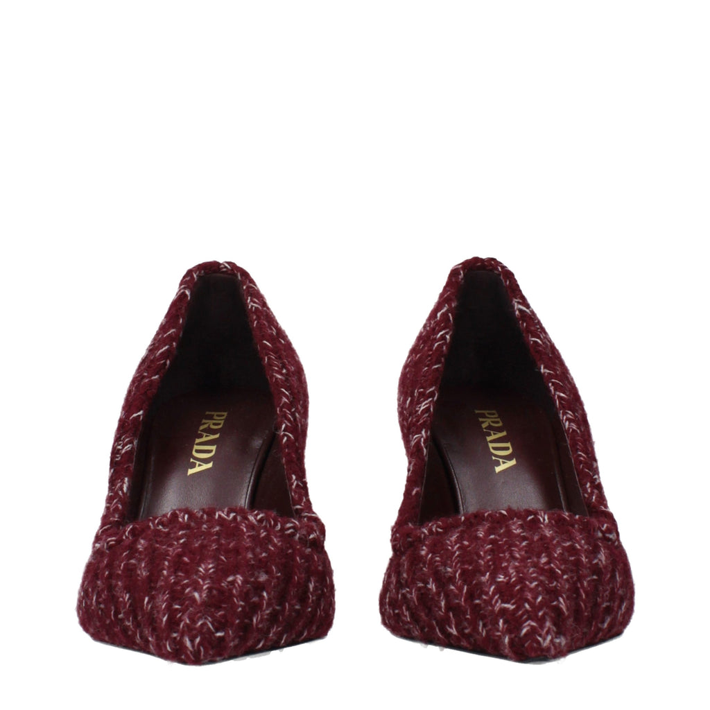 Prada Rote Pumps aus Stoff mit mittlerem Absatz