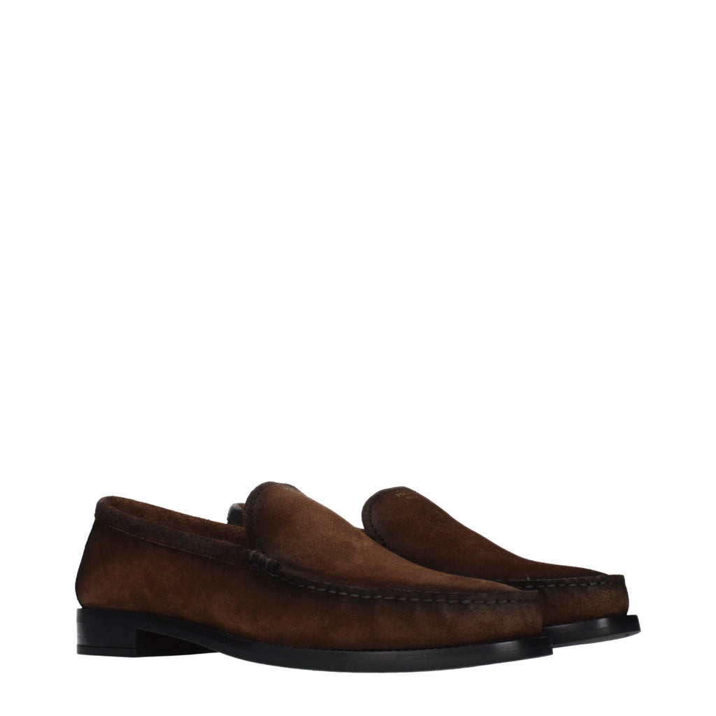 Prada Braune Loafer aus Leder zum Hineinschlüpfen