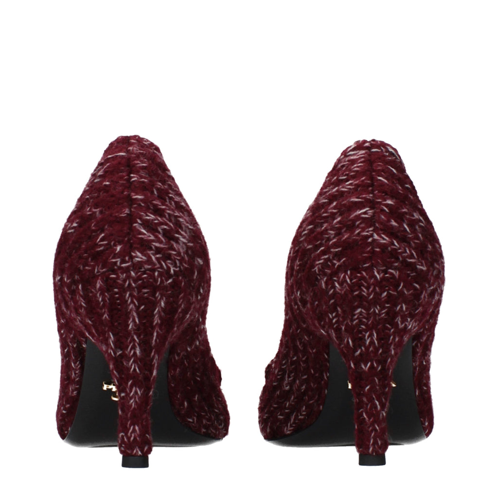 Prada Rote Pumps aus Stoff mit mittlerem Absatz