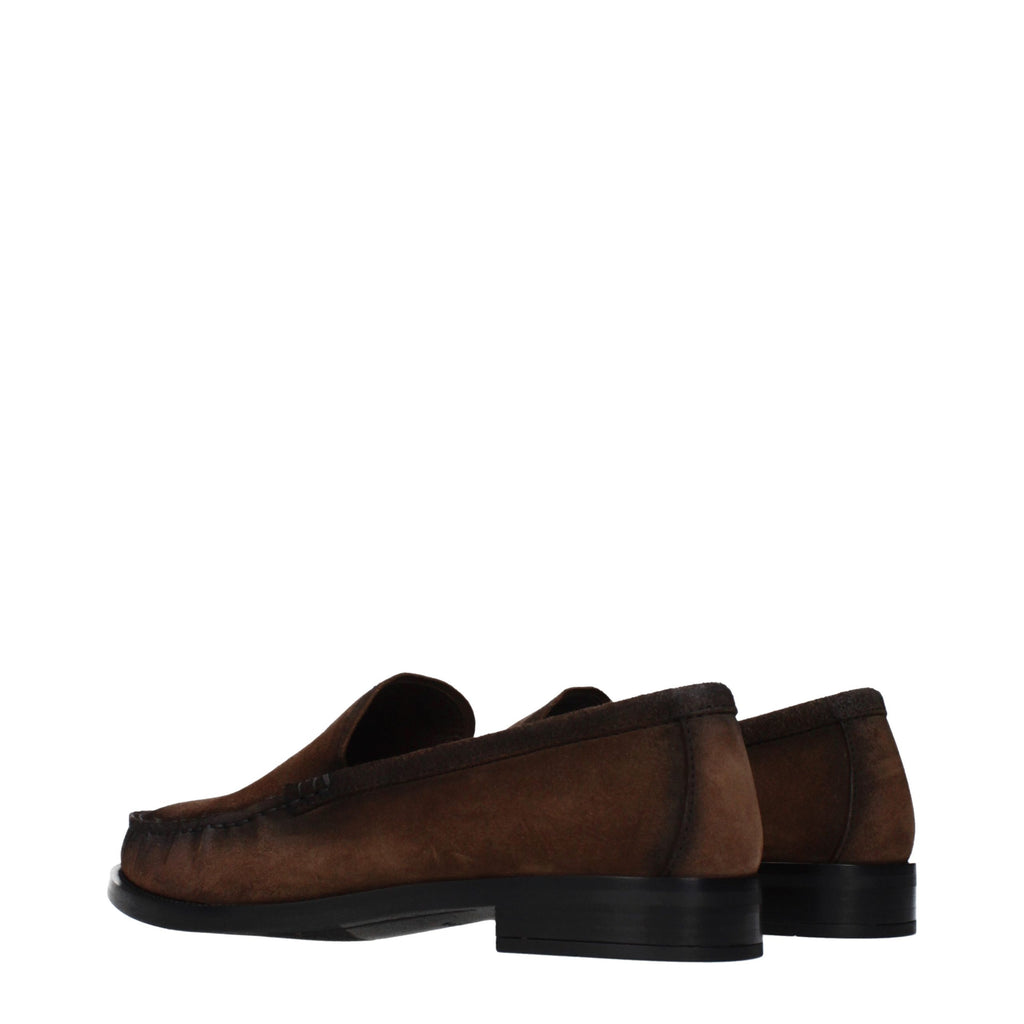 Prada Braune Loafer aus Leder zum Hineinschlüpfen