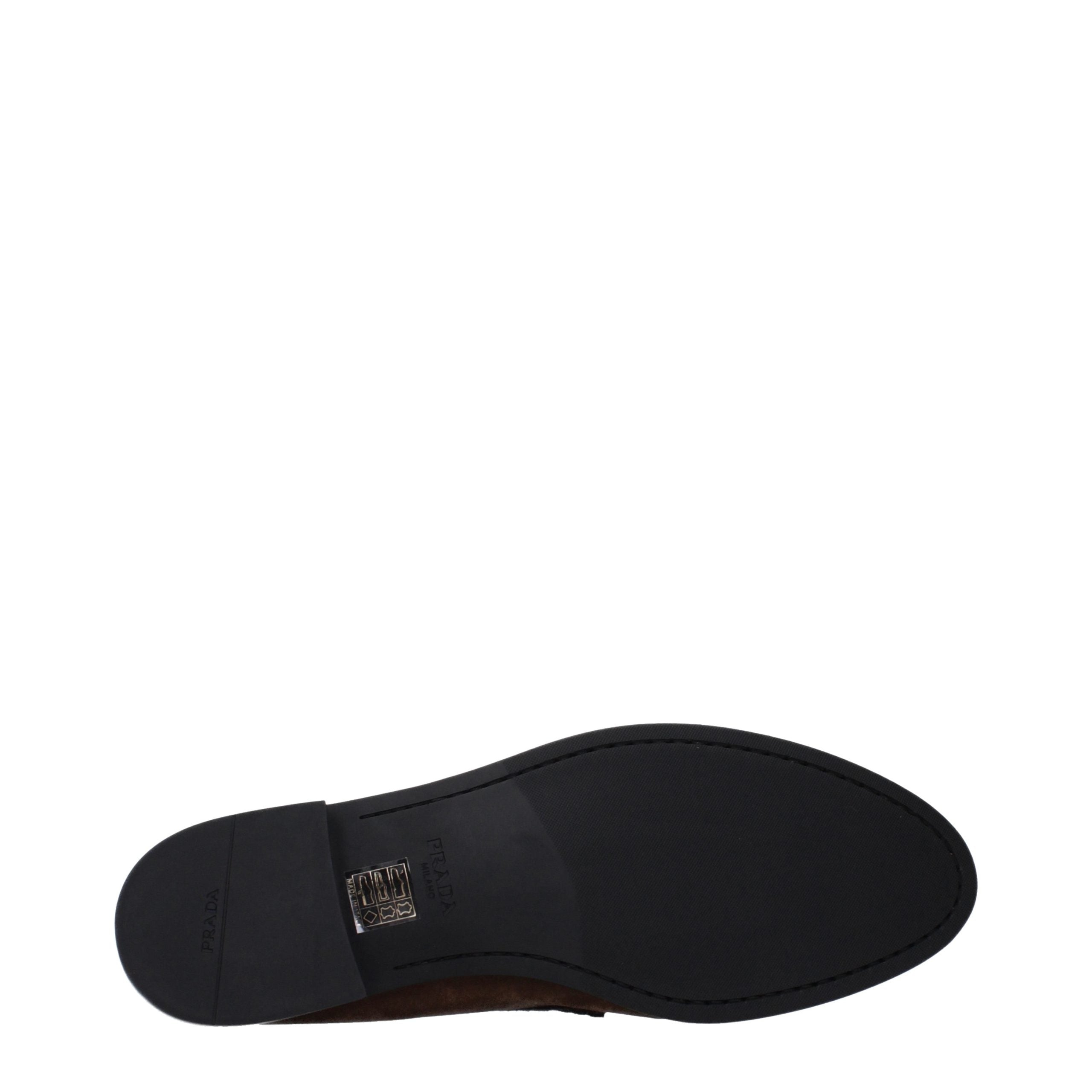 Prada Braune Loafer aus Leder zum Hineinschlüpfen