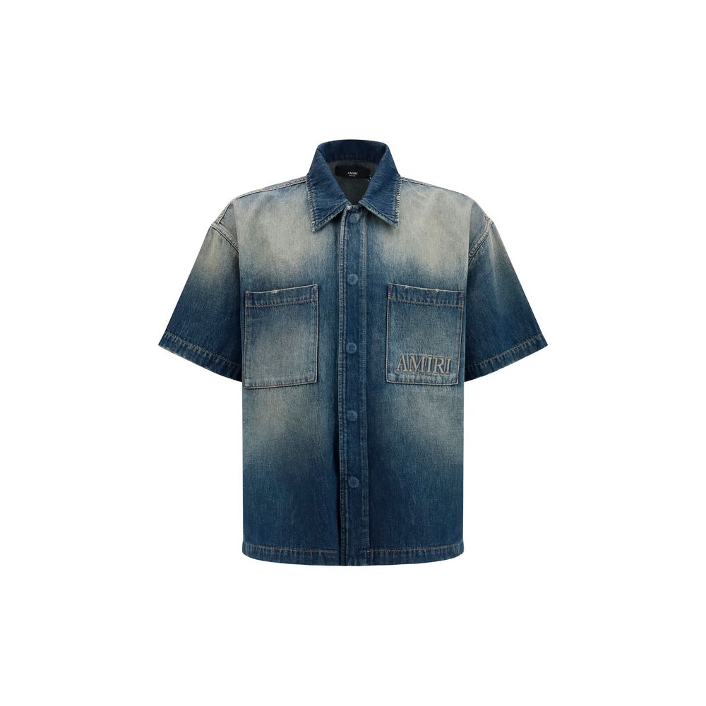 Amiri Blaues Denim-Hemd
