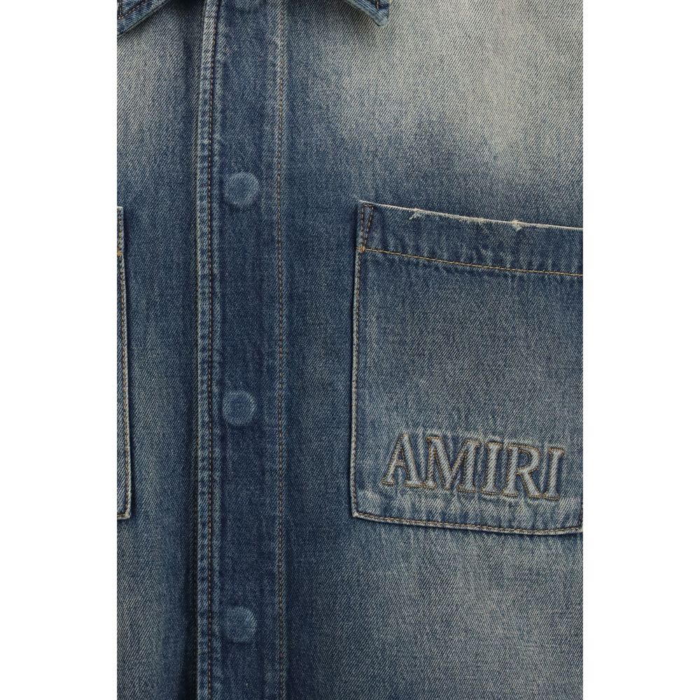 Amiri Blaues Denim-Hemd