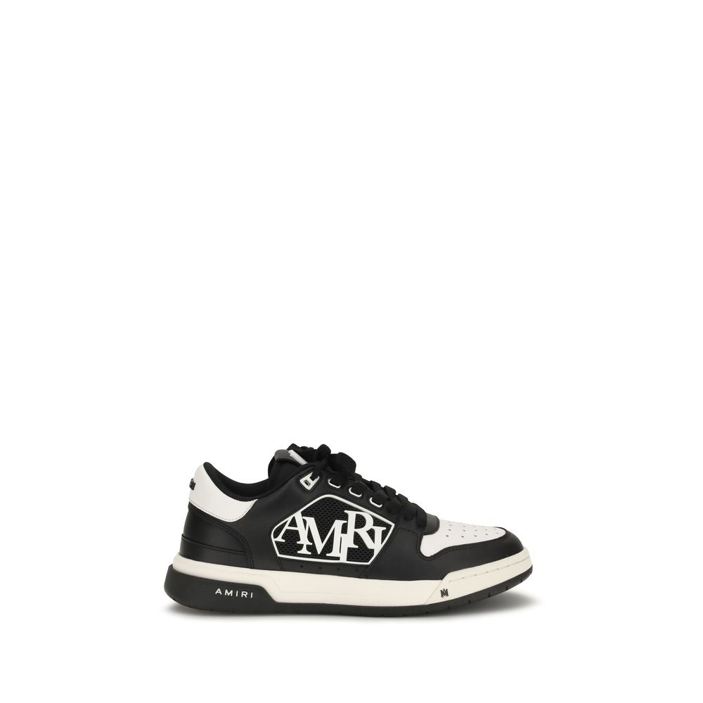 Amiri Schwarze Bos Taurus Kalbsleder Low-Top-Sneaker