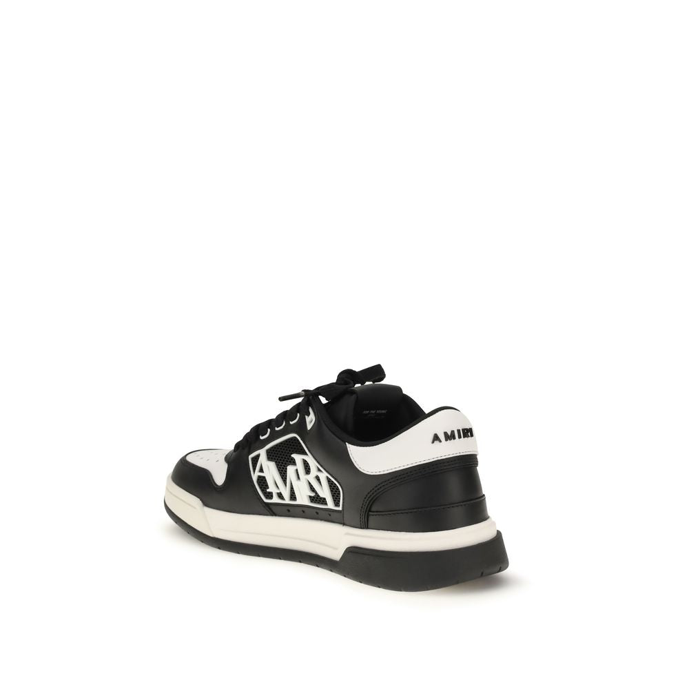 Amiri Schwarze Bos Taurus Kalbsleder Low-Top-Sneaker