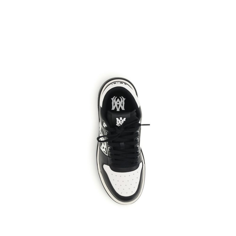 Amiri Schwarze Bos Taurus Kalbsleder Low-Top-Sneaker