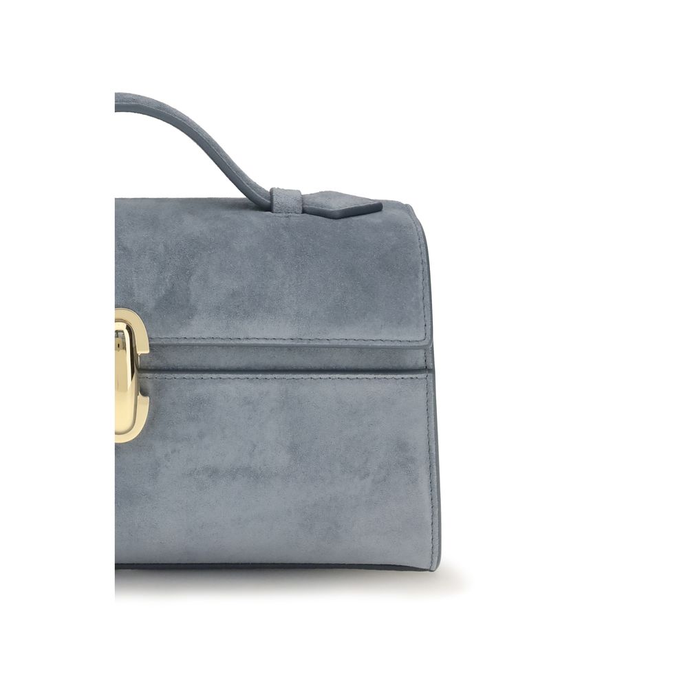 Savette Handtasche aus blauem Kalbsleder Bos Taurus