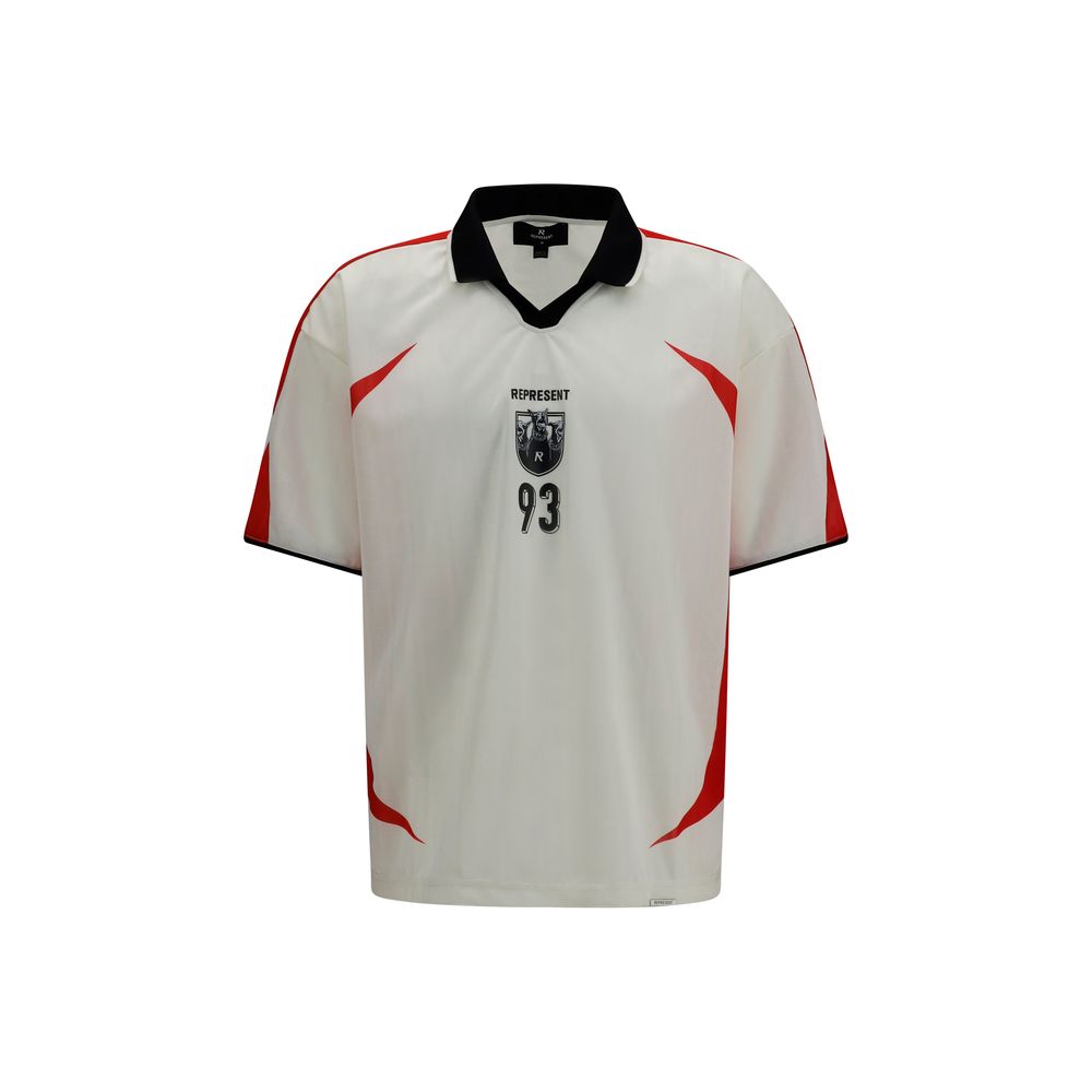 Represent Weißes T-Shirt aus Polyester