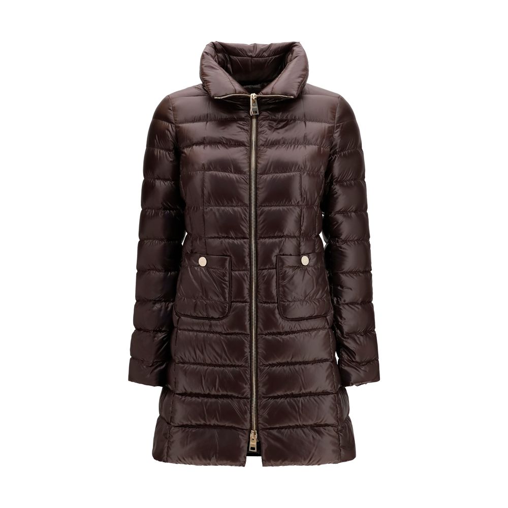 Herno Braune Polyamid-Jacke in voller Länge
