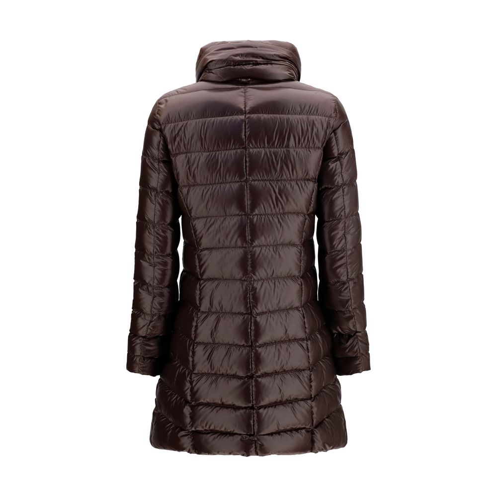 Herno Braune Polyamid-Jacke in voller Länge