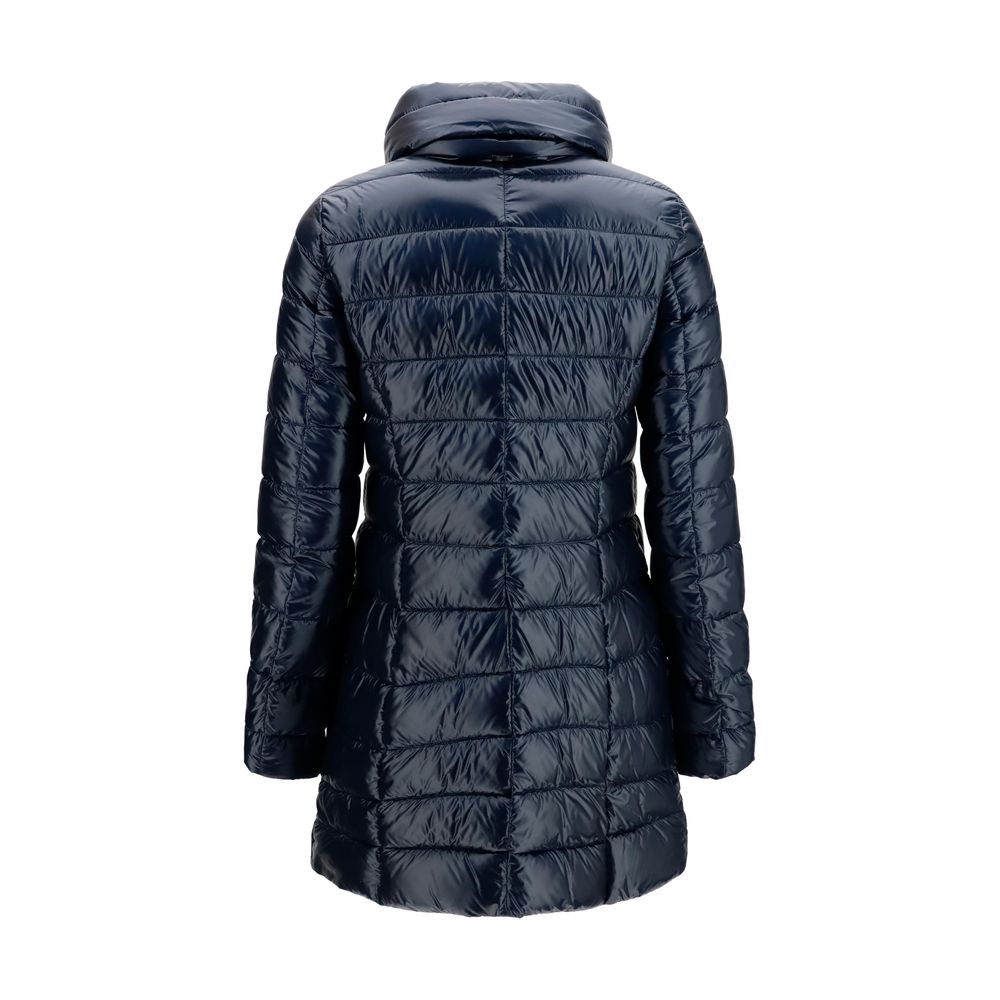 Herno Blaue Polyamid-Jacke in voller Länge