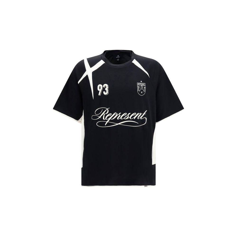 Represent Schwarzes T-Shirt aus Polyester