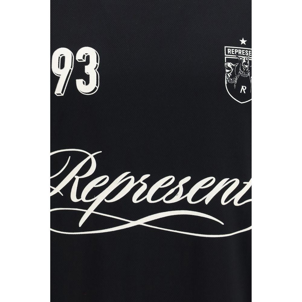 Represent Schwarzes T-Shirt aus Polyester
