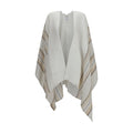 Brunello Cucinelli Beige Leinenponcho