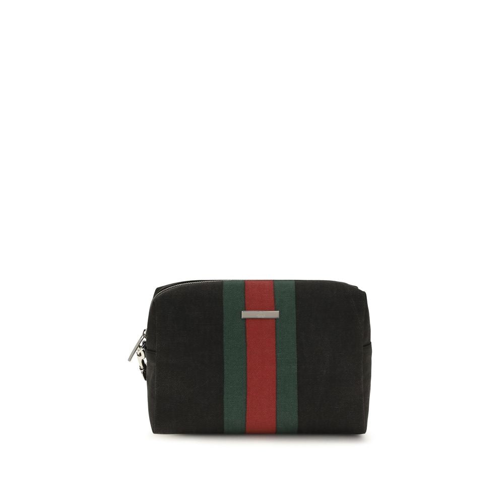Gucci Schwarze Stoffhandtasche