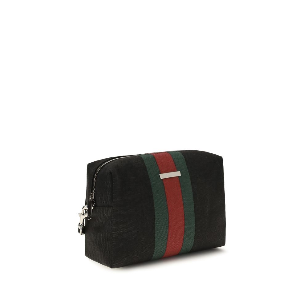 Gucci Schwarze Stoffhandtasche