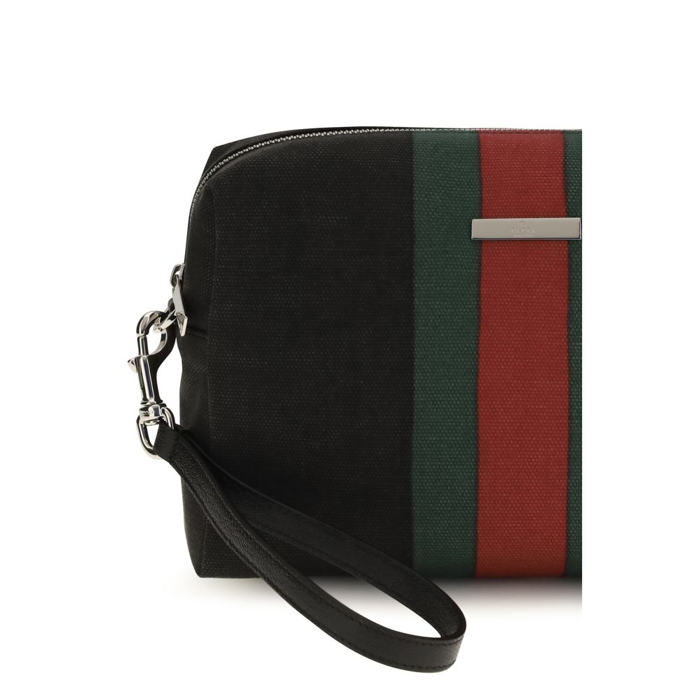 Gucci Schwarze Stoffhandtasche