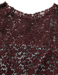 Dolce & Gabbana Mehrfarbiges Blumen-Spitzen-Taft-Midikleid mit Falten