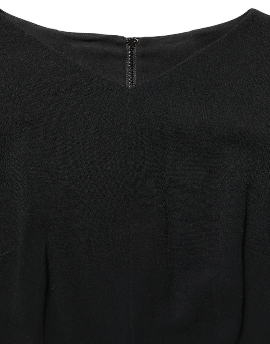 Dolce & Gabbana Schwarzes Midikleid mit kurzen Ärmeln und A-Linie aus Viskose