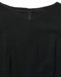 Dolce & Gabbana Schwarzes Midikleid mit kurzen Ärmeln und A-Linie aus Viskose