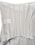 Dolce & Gabbana Graues Spitzenkorsett-Maxikleid