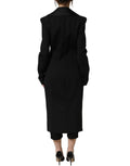 Dolce & Gabbana Schwarzer doppelreihiger Mantel aus Nylon