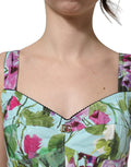 Dolce & Gabbana Bustier-Top mit Blumenprint in Multicolor