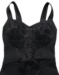 Dolce & Gabbana Schwarzer Korsett-Body aus floraler Spitze