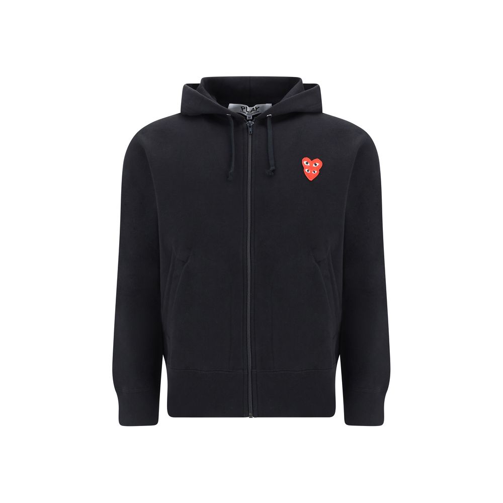 Comme Des Garçons Play Schwarzer Baumwoll-Sweatshirt