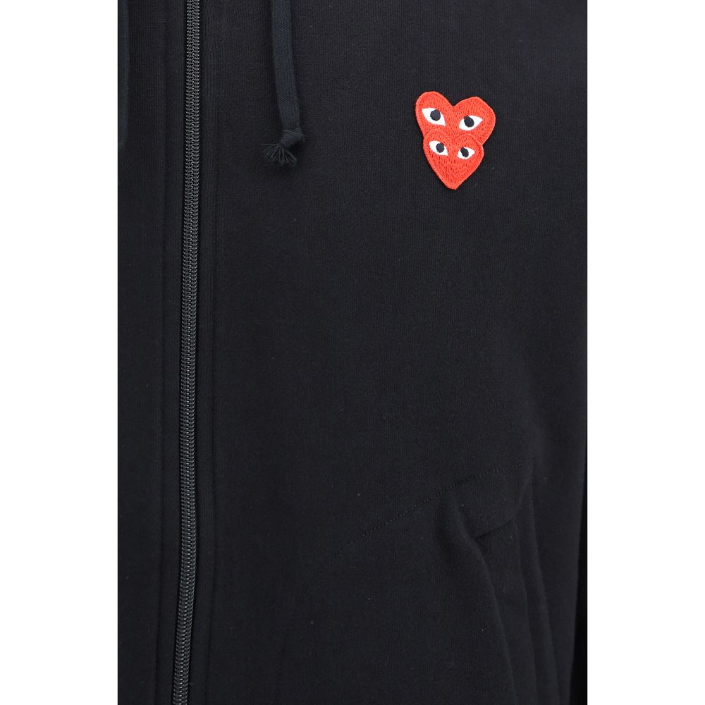 Comme Des Garçons Play Schwarzer Baumwoll-Sweatshirt
