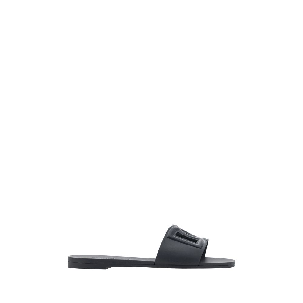 Dolce & Gabbana Schwarze Gummisandalen
