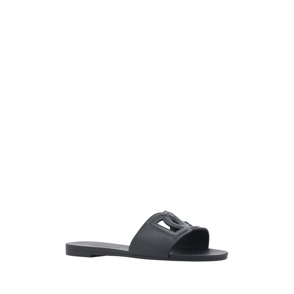 Dolce & Gabbana Schwarze Gummisandalen
