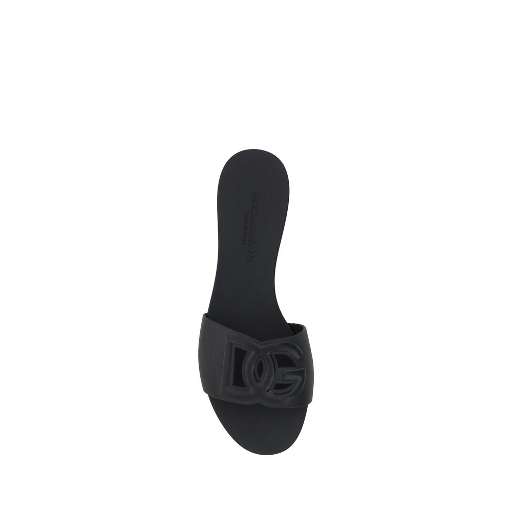 Dolce & Gabbana Schwarze Gummisandalen