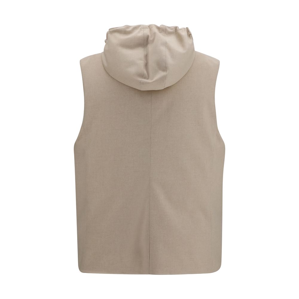 Brunello Cucinelli Beige Wool Oves Aries Weste