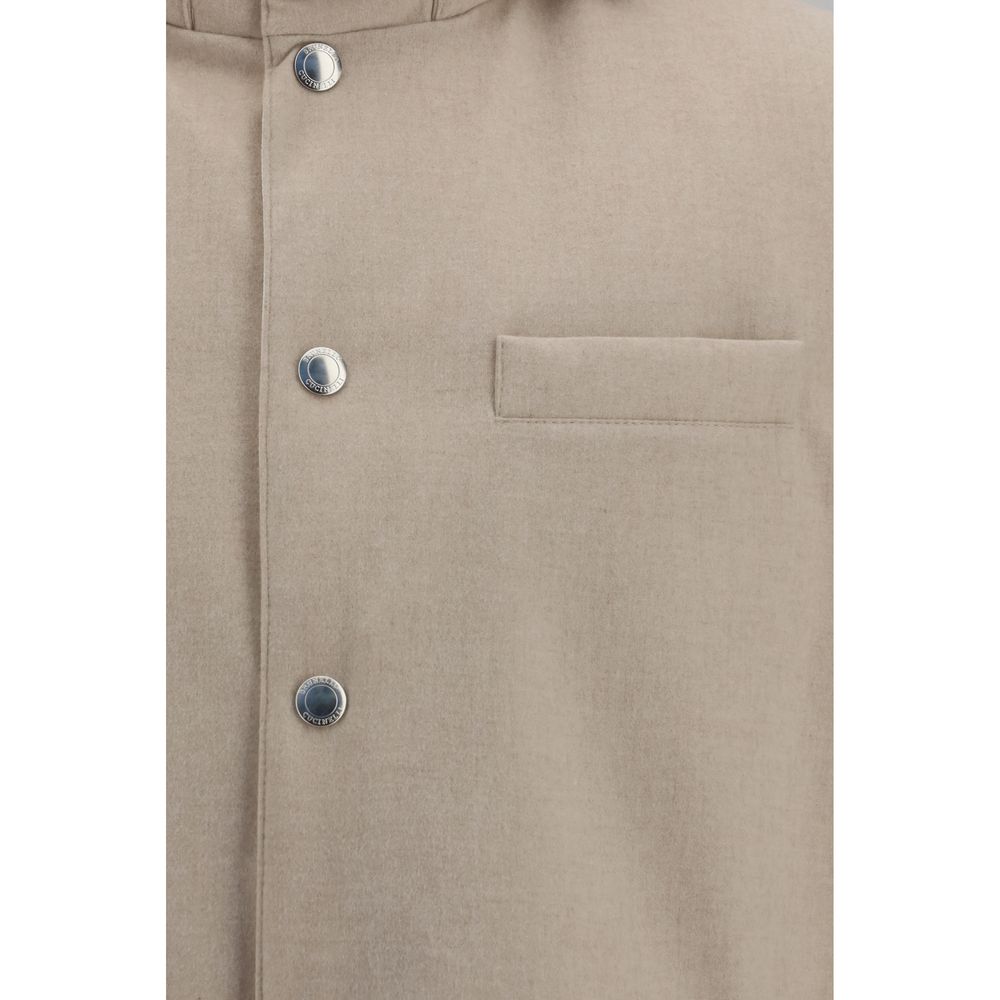 Brunello Cucinelli Beige Wool Oves Aries Weste