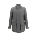 Brunello Cucinelli Grauer Kaschmir-Mantel