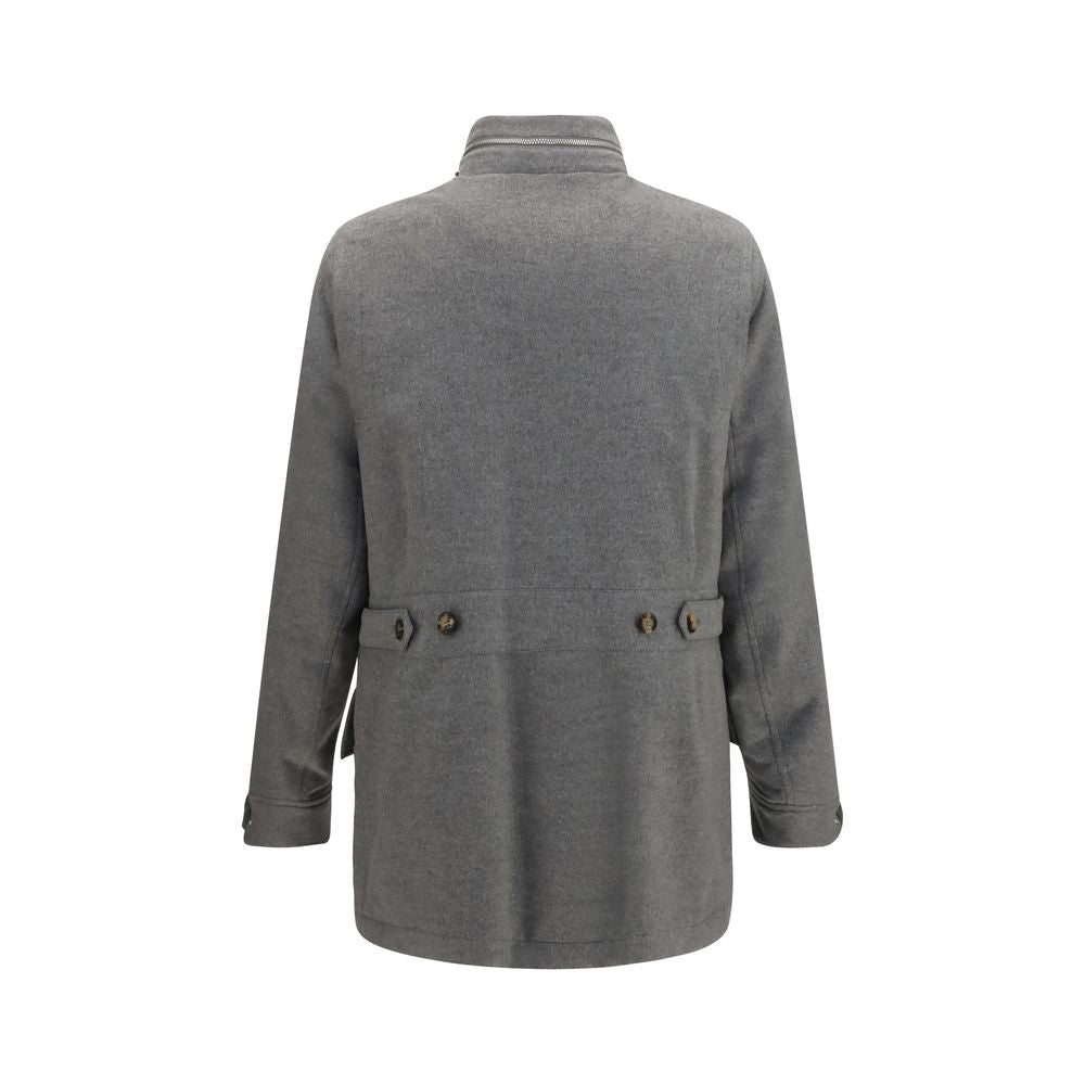 Brunello Cucinelli Grauer Kaschmir-Mantel