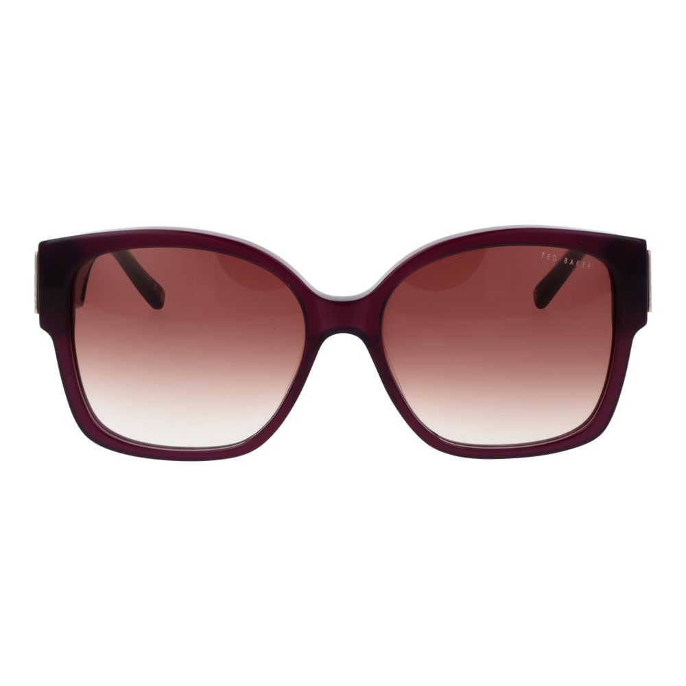 Ted Baker Sonnenbrille aus Burgunderrotem Acetat