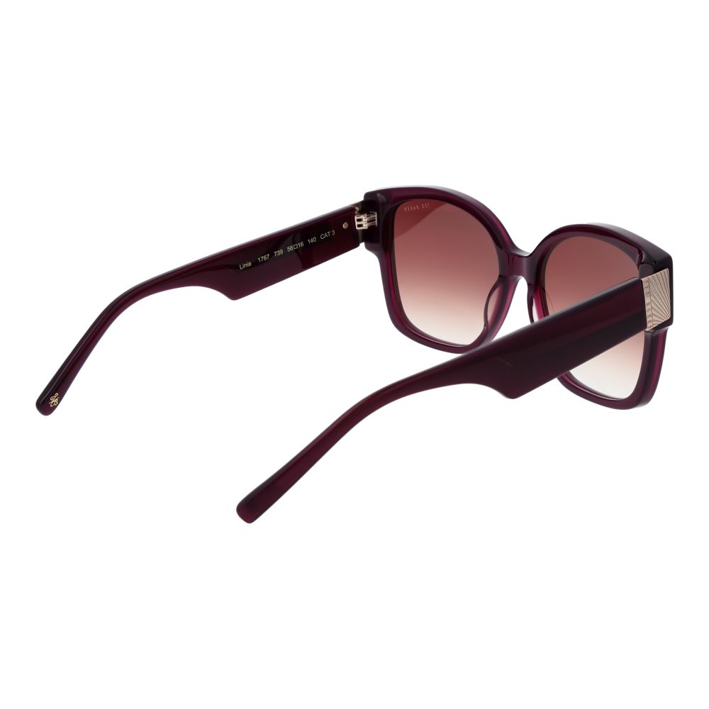 Ted Baker Sonnenbrille aus Burgunderrotem Acetat