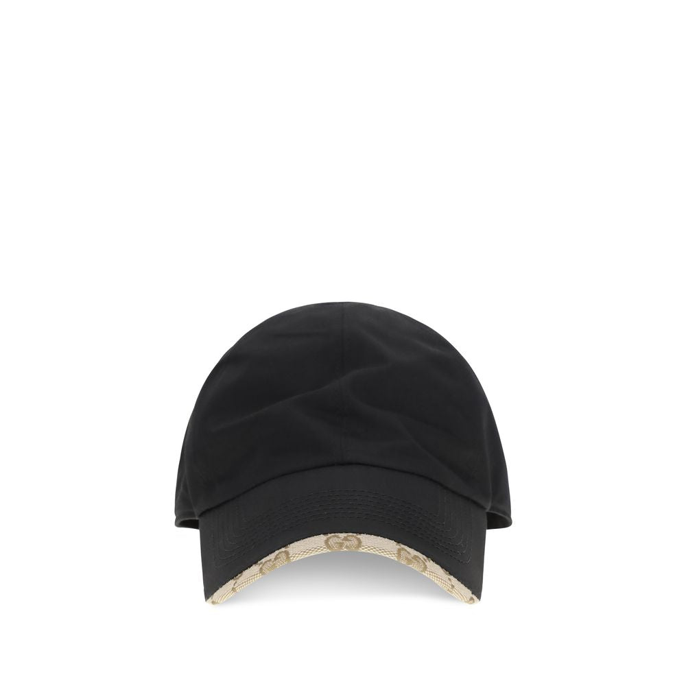 Gucci Schwarze Baumwollkappe (Baseball Cap)
