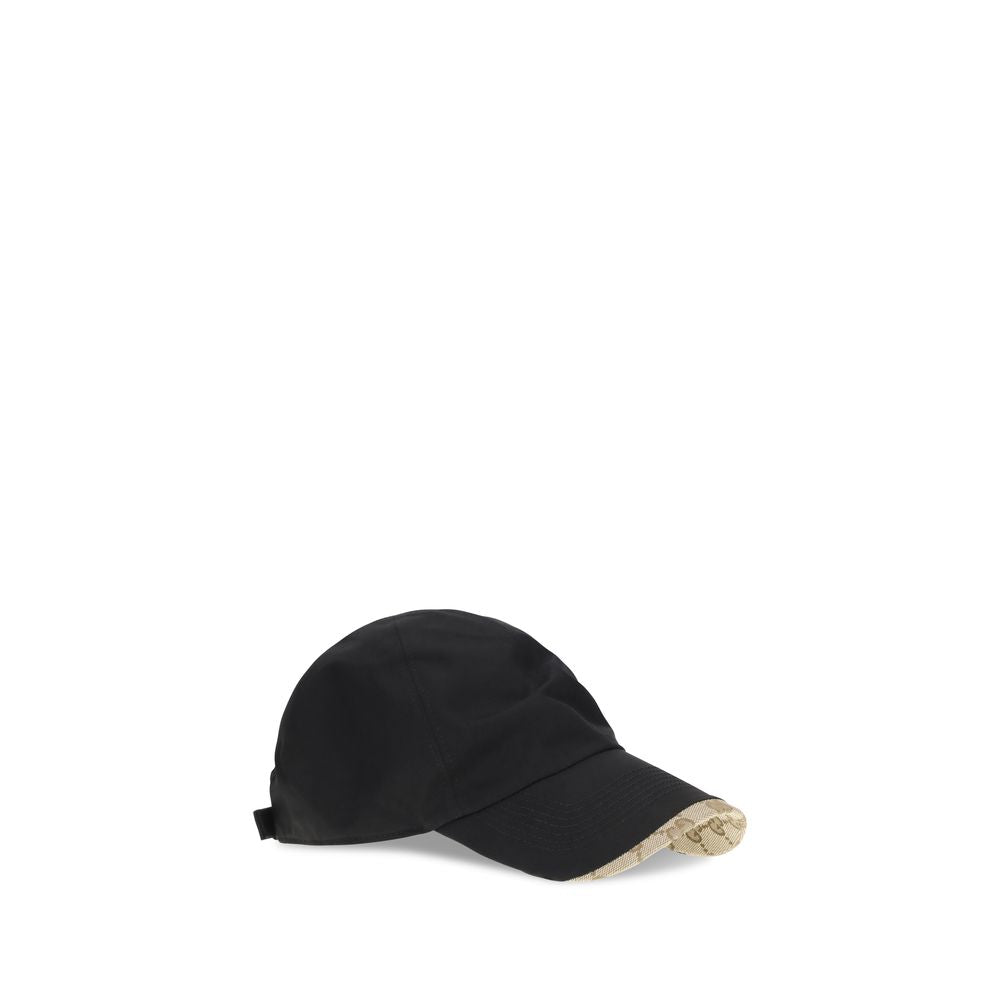 Gucci Schwarze Baumwollkappe (Baseball Cap)