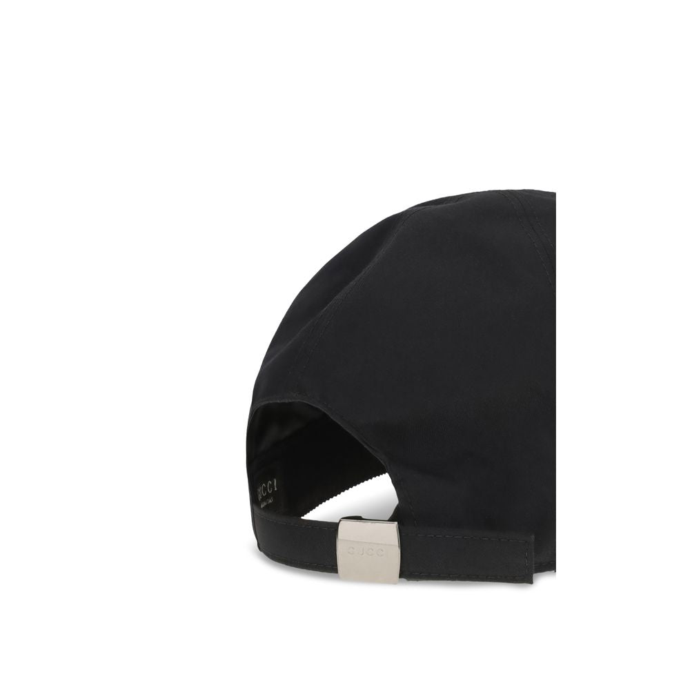 Gucci Schwarze Baumwollkappe (Baseball Cap)