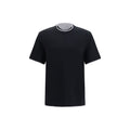 Brunello Cucinelli Schwarzes Baumwoll-T-Shirt