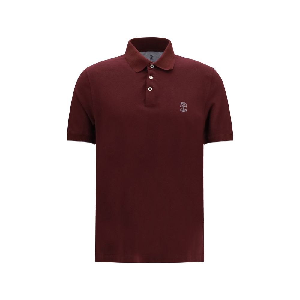 Brunello Cucinelli Bordeaux Baumwollhemd