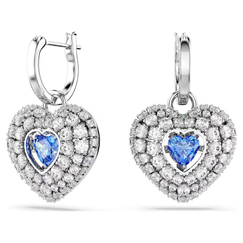 Swarovski Graue Edelstahl-Ohrringe