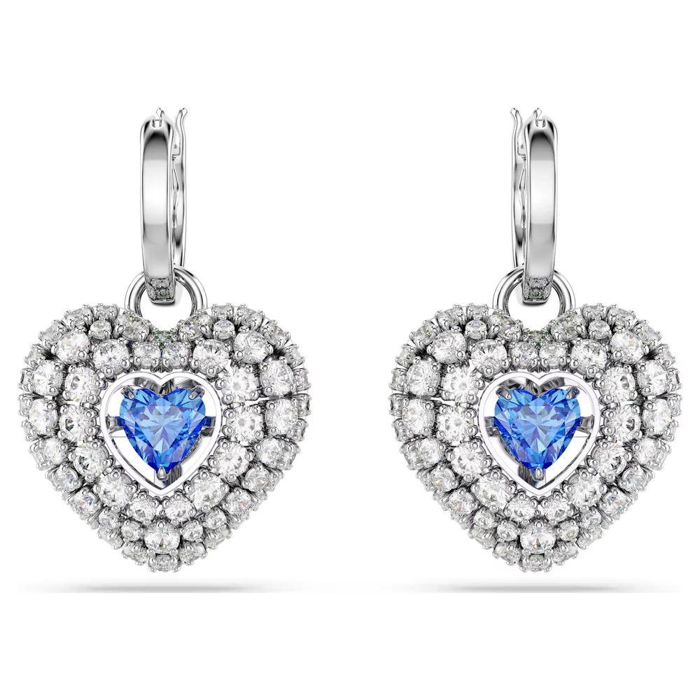 Swarovski Graue Edelstahl-Ohrringe
