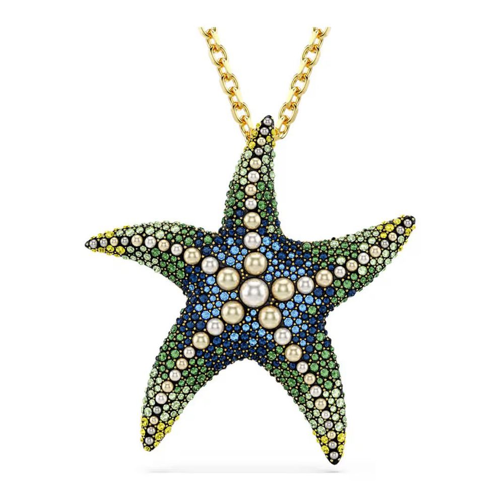 Swarovski Halskette aus Edelstahl in Goldoptik