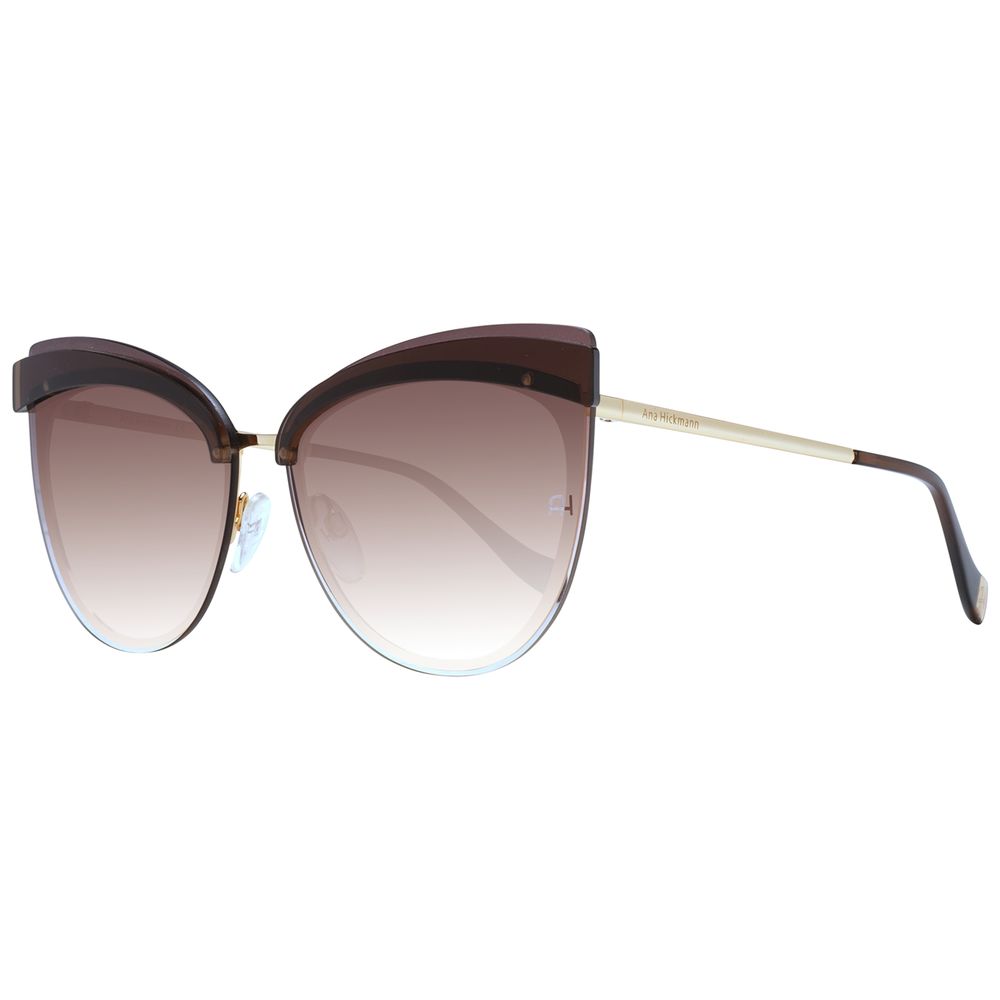 Ana Hickmann Braune Sonnenbrille aus Metall