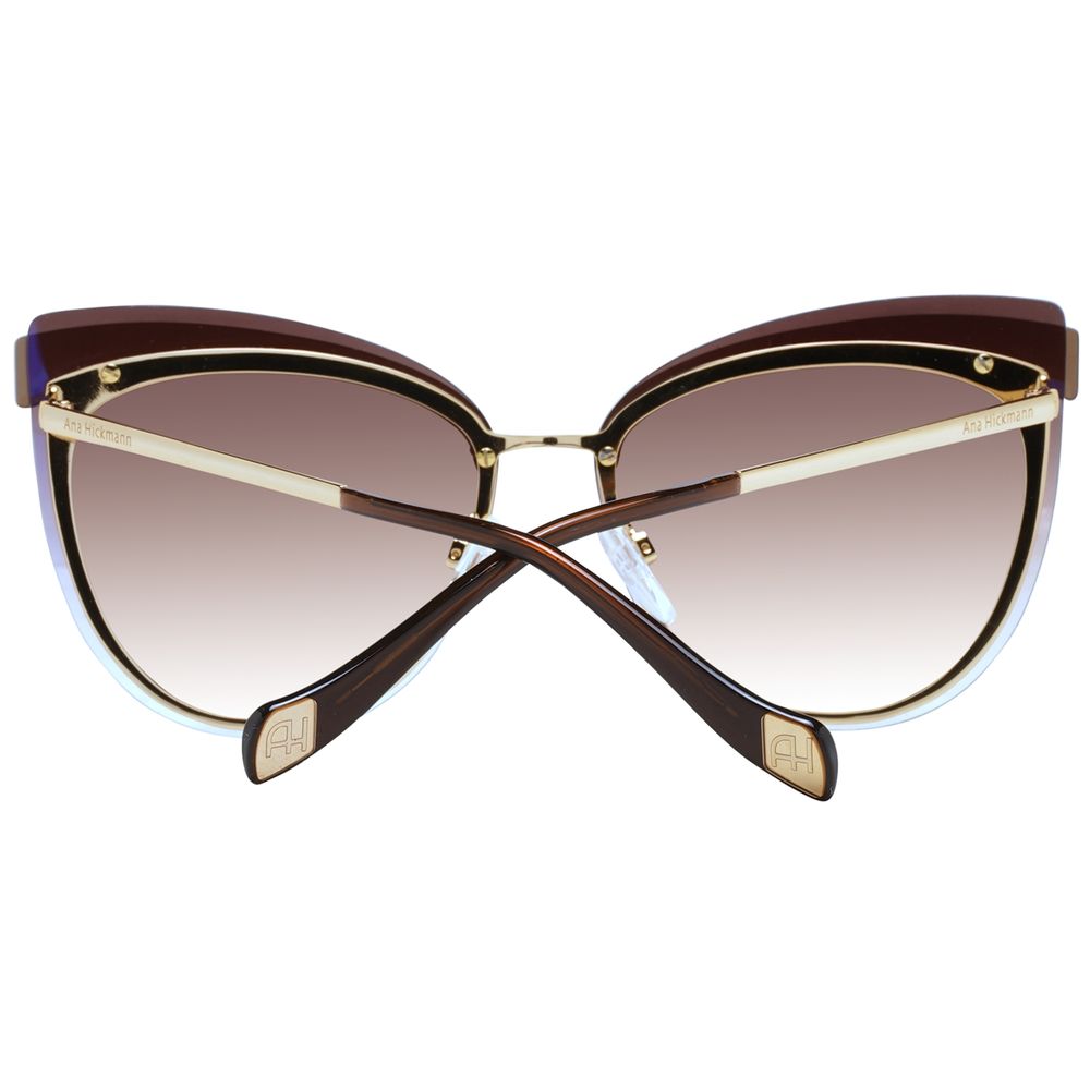 Ana Hickmann Braune Sonnenbrille aus Metall