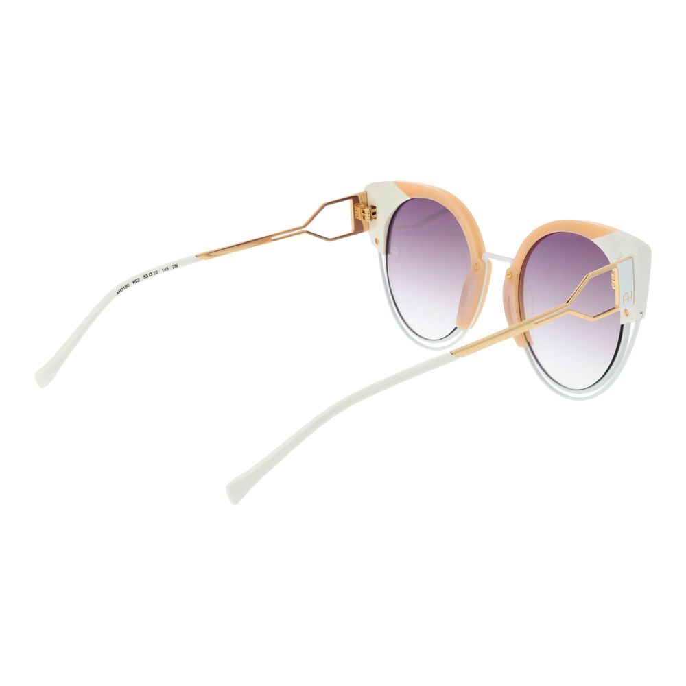 Ana Hickmann Weiße Sonnenbrille aus Metall